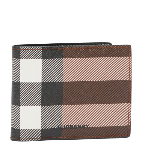 burberry check leather bi-fold wallet|men's wallet burberry.